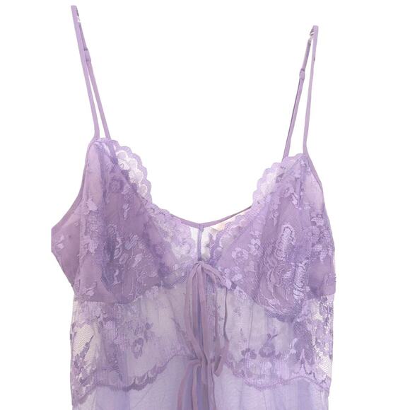 Victoria’s Secret Lingerie Lace Babydoll Sz M LAVENDER LT Purple Barbiecore VNT - Picture 9 of 16